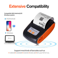 Impresora térmica PT210 de 58MM, máquina de recibos inalámbrica portátil para Windows, Android e iOS