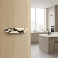 Poignée de tiroir en marbre naturel Calacatta Viola, poignée de porte d'armoire pour cuisine, commode, chambre et salle de bain – Offre Spéciale