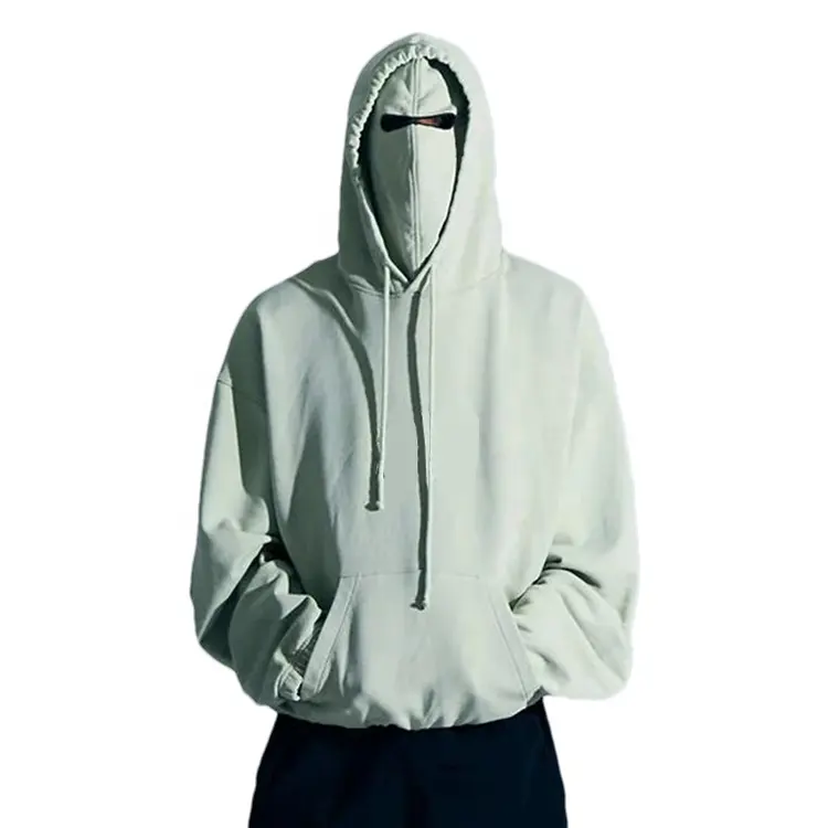 Finch Garment New Full Face Mask Hoodies Manufacturers Men Street Wear Pullover Hip Hop Hoodie With Face Masked