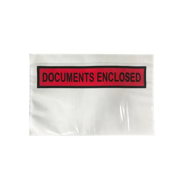 Grosir Amplop Dokumen Plastik Jelas Perekat Pos Kilat Tas Pos untuk Faktur Daftar Kemasan Amplop