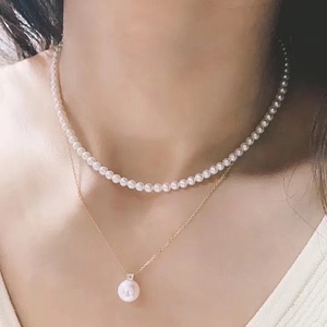 Collar de Cadena de Perlas de Agua Dulce de 3.5-4mm de Zhuji, Alta Relación Calidad-Precio con Ligeras Imperfecciones, Elegante y Social, No Atractivo - Product Image 2