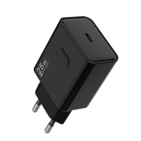 Adaptateur de charge rapide 25W GaN EU Fast Mobile Phone Type C Chargeur rapide PD 3.0 EU Plug Chargeur pour téléphone