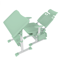 Ensemble de bureaux et chaises modernes réglables en plastique PP OEM avec réglage infini et position couchée