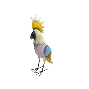 Cacatúa realista pájaro loro estatua de Metal hecho a mano diseño religioso hogar decorativo regalo - Product Image 2
