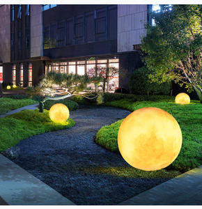 Lampe solaire extérieure étanche Led créative grande sphère en forme de lune 80 cm <span class=keywords><strong>Kula</strong></span> Ogrodowa Garden Moon Light Luna Luz - Product Image 5