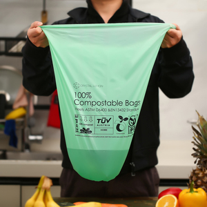 <b>Biodegradable</b> Plastic Bag Compostable Food <b>Packaging</b> Discount Compostable Drawstring Trash Bags - Product Image 6