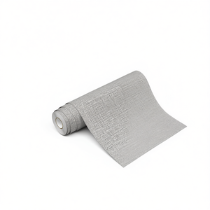 Papier Peint Adhésif Toile Gris Clair Texturé Rayures Modernes Carreaux Auto-Collant Pour Maison Cuisine Salon - Product Image 1