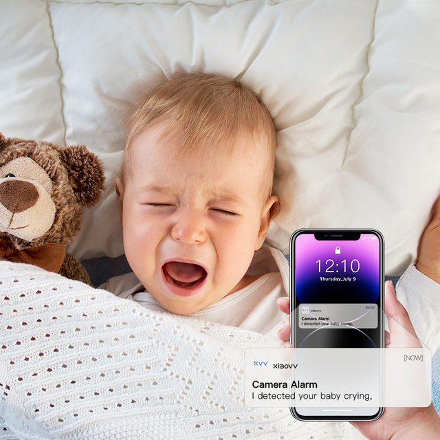 New Hot Selling Cry Detection Two-way Audio Virtual Fence Motion Detection Alarm Push Phone Control Baby Monitor