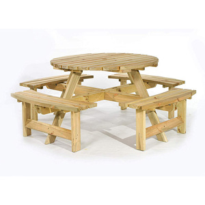 Heavy Duty Vintage Luxury Commercial <span class=keywords><strong>Restaurant</strong></span> Event Furniture Mesa redonda de madera maciza Pub para Beach Patio <span class=keywords><strong>Bar</strong></span> Fabricante - Product Image 1