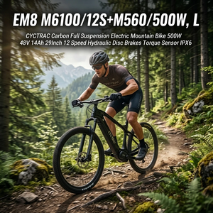 มอเตอร์กลางพรีเมียม 500W แบตเตอรี่ 672Wh 12 สปีด 29er 275er แรงบิด 140 นิวตันเมตร เซ็นเซอร์ ระยะไกล EM8 M6 - Product Image 1