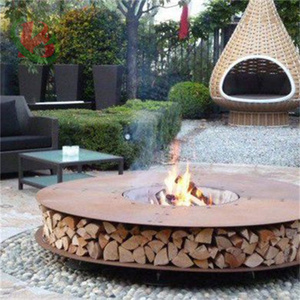 Foyer de jardin rond camping foyer extérieur en acier corten foyers à <span class=keywords><strong>bois</strong></span> - Product Image 2