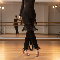Pantalon à franges de grande taille pour la danse latine, pantalon de corrida, costume de danse jazz tango pour femmes