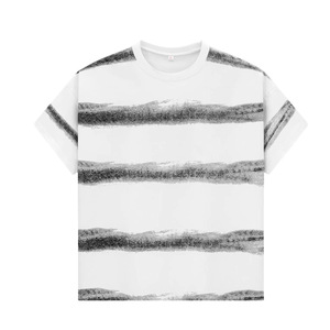 Người Đàn Ông Của Giản Dị Ngắn Tay Áo T-Shirts 100% Cotton 250G Sọc Vải Dệt Kim Với Tùy Chỉnh Đồ Họa Logo - Product Image 1