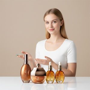 Set de Regalo de Cuidado de la Piel de Lujo de Marca Privada, Loción Hidratante Reafirmante y Blanqueadora Antienvejecimiento de Moléculas Pequeñas, Esencia Iluminadora - Product Image 1