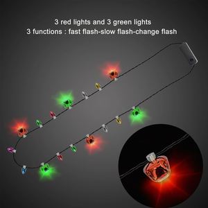 สร้อยคอกระดิ่งคริสต์มาส LED ไฟกระพริบ ของเล่นจี้เรืองแสงสำหรับเด็กและผู้ใหญ่ ของตกแต่งงานปาร์ตี้วันหยุด ขายส่งจำนวนมาก - Product Image 5