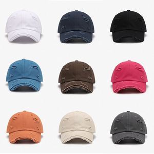 Gorra de Béisbol de Algodón Ajustable Personalizada para Hombre, Gorra Desgastada Bordada, Gorra Informal Tipo Dad Hat - Product Image 2