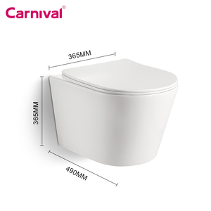 ตู้น้ำสีขาวสไตล์ยุโรปสำหรับห้องน้ำ,สุขภัณฑ์แบบแขวนผนังไม่มีขอบเครื่องสุขภัณฑ์แบบแขวนผนังชิ้นเดียวสำหรับห้องน้ำ - Product Image 4