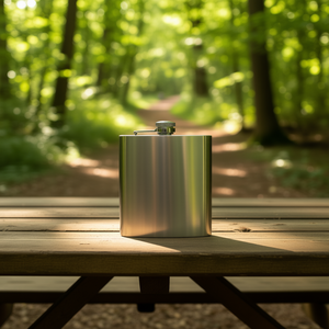 Botella de licor metálica Myrva, rectangular, portátil, para fiestas. - Product Image 2