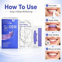 Plantillas de Blanqueamiento Dental V34 Personalizadas, Plantillas de Blanqueamiento Dental Púrpuras PAP, 28 Hojas, 14 Tratamientos para Uso Doméstico