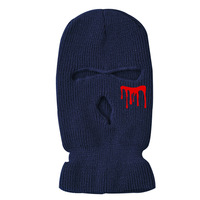 Nouveau design – Cagoule tricotée unisexe à trois trous en 100 % acrylique, style image, pour Halloween, hiver, ski, pêche et usage quotidien