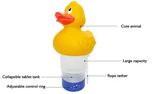 Dispensador químico para <span class=keywords><strong>piscina</strong></span> Dispensador de cloro de animales lindos Dispensador de cloro de <span class=keywords><strong>Patito</strong></span> flotante - Product Image 5