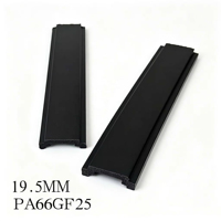 Profilé en nylon CE noir 19,5 mm en PA66GF25 vierge haute résistance pour isolation thermique, idéal pour fenêtres, portes et murs rideaux