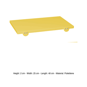เขียงโพลีเอทิลีนสีเหลือง 40 × 25 × 2 ชม. ซม. พร้อมตัวกันกระแทก - Product Image 3