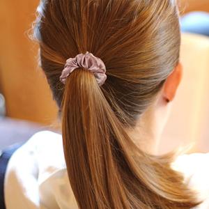 Custom Logo Hair Tie Set Pure Color Cloth Head Rope <strong>Scrunchies</strong> Hairband <strong>Scrunchy</strong> Silk Elastic Hair Band - Product Image 5