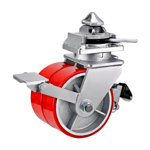 6''8''10''12 ''Hochleistungs-Versand behälter Gusseisen PU Doppel rad rollen Container räder für maximale Last und Haltbarkeit - Product Image 4