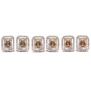 Boucles d'oreilles solitaires Hong Kong en or blanc 18 carats avec diamant de haute qualité, style vintage, pour fiançailles, anniversaire, mariage, fête, cadeau brillant - Product Image 4