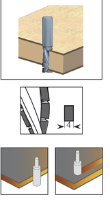Brocas de enrutador DP Premium italiano, cuerpo de acero con alta resistencia mecánica, ejecutadas con dos principios de corte en espiral - Product Image 2