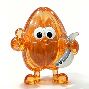 รูปปั้นมาสคอตแคปซูลวิตามินเรซิ่นสีส้มใสสุดสร้างสรรค์ ตุ๊กตาเรซิ่นรูปปลาอุ้ม<span class=keywords><strong>ตัว</strong></span>การ์ตูนน่ารัก - Product Image 3