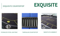 Table de jeu de Poker Texas hol'em pliante avec Rail rembourré 10 joueurs Table de Poker Texas 94x47 pouces