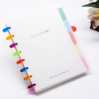 Disques en plastique RINGNOTE 18 mm (0,75 pouce) – Lot de 1000 disques transparents personnalisés, anneaux en plastique multicolores pour agenda à disques