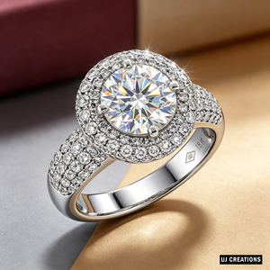 <b>Custom</b> Silver/10K/14K/18K Solid Gold One Karat VVS-VS Quality Round Lab Grown Brilliant Cut Diamond engagement <b>Ring</b> - Product Image 3