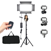 Kit Lumière Vidéo LED 600 Pro 40W pour Tournage Film et Photo, Éclairage Vidéo Photographie 3200-5600K