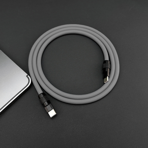 Tendance chaude <span class=keywords><strong>incassable</strong></span> 1M Silicone Type C à Type C Câble Cordon 100W 240W 5A Usb C Câble de charge en silicone rapide pour <span class=keywords><strong>IPhone</strong></span> 15 - Product Image 3