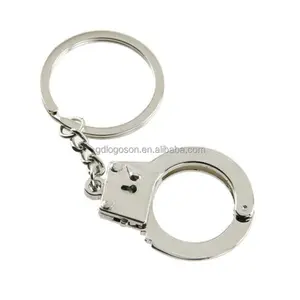Customize Mini Handcuffs Keychain Wholesale Engraved Keyring with Key Keychains Handcuff Keychain