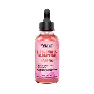Oem liposomal <span class=keywords><strong>Glutathione</strong></span> 1500mg chất lỏng uống cồn giảm tập trung chất chống oxy hóa cho người lớn não gan cai nghiện trẻ sơ sinh - Product Image 1