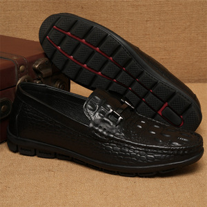 Mocassins pour hommes AIBUQIS, bout rond, à enfiler, en cuir véritable, confortables, chaussures décontractées pour le printemps - Product Image 2