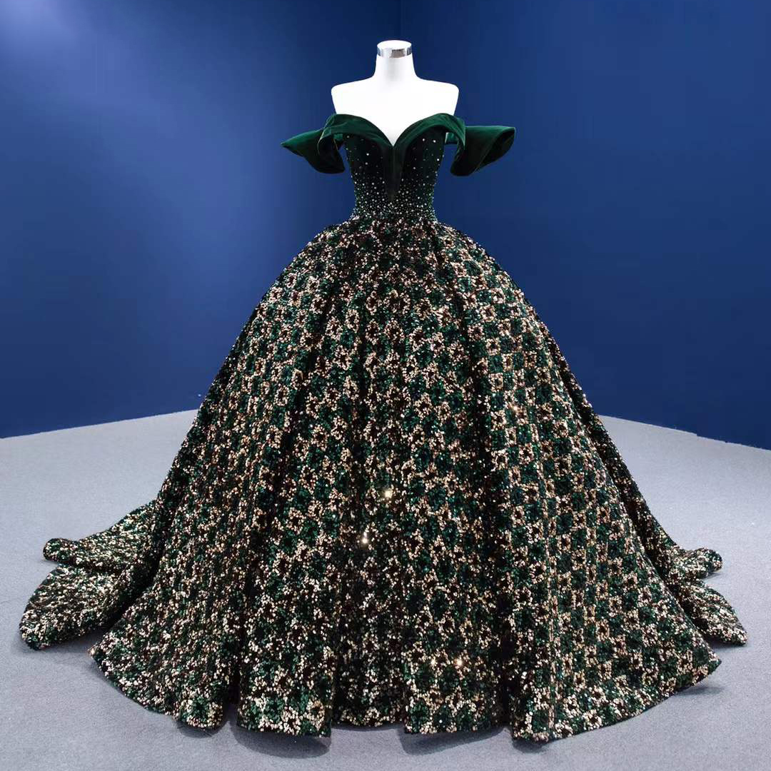 slim fit dress slacks Elegant Emerald Green Wedding Dress with White Lace Appliqués & Chapel  Train – FW235 – Viniodress