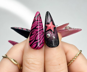 <span class=keywords><strong>Uñas</strong></span> Postizas Cuadradas con Diseño de Mariposa Rosa y Negra Estilo Y2K, <span class=keywords><strong>Uñas</strong></span> Stiletto <span class=keywords><strong>Largas</strong></span> Hechas a Mano con Flores 3D, <span class=keywords><strong>Uñas</strong></span> Góticas para Salón de Belleza - Product Image 4