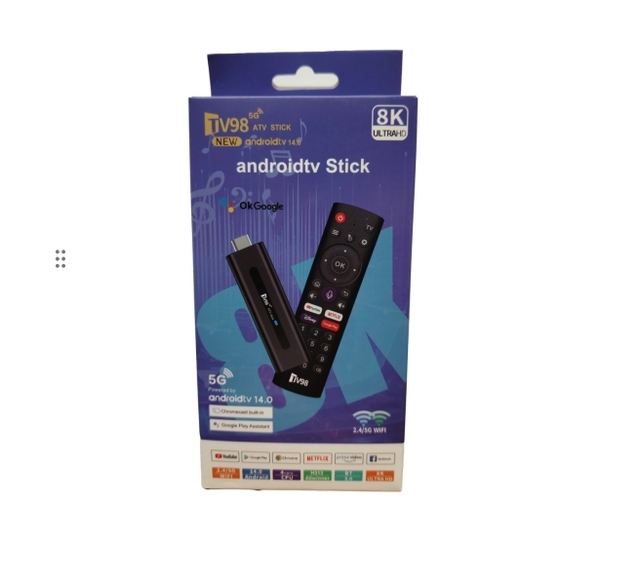 TV98 Android Tv Box Widevine L1 Smart Home Set-top Box Stick