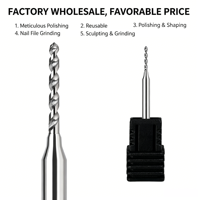 Foret en acier au tungstène pour perçage de trous étendus dans les ongles, outil de manucure pour perçage de bijoux et ponçage, tige de 2,35 mm