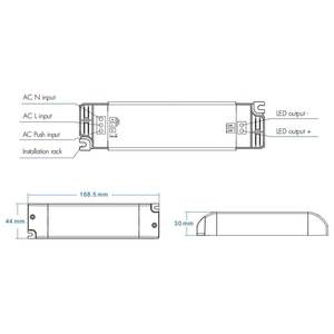 Dimmerabile 24V 40W Triac + N.O. Dimmer a Pulsante per Alimentatore 220V CV 24V DC per Striscia LED Uscita 3A Singola TE-40-24 - Product Image 4