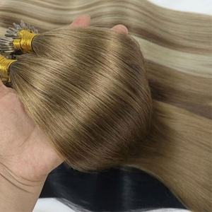 Extensions de cheveux brésiliens vierges naturels ISWEET, non traités, lisses, I-Tip, cheveux Remy - Product Image 3