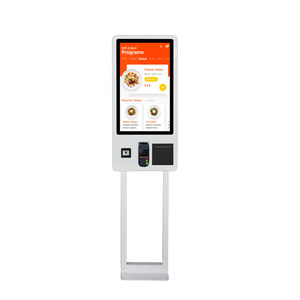 Terminal de kiosque de paiement en libre-service à <span class=keywords><strong>double</strong></span> écran latéral Totem de <span class=keywords><strong>32</strong></span> <span class=keywords><strong>pouces</strong></span> avec impression de 80mm et <span class=keywords><strong>support</strong></span> de point de vente - Product Image 1
