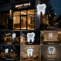 Boîte lumineuse LED en acrylique sur mesure, double face, éclairée, pour publicité, devanture de magasin, décoration intérieure personnalisée