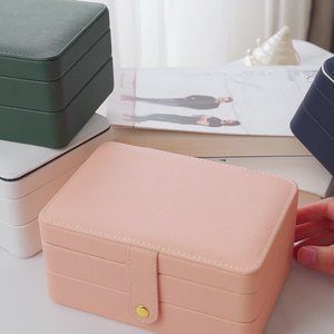 2022 luxury jewellery storage box big capacity makeup organizer 3 drawer cosmetic bag