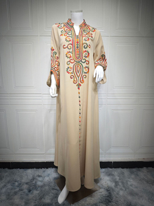 Dernière Abaya Islamique Robe Musulmane pour Femme Mode Modeste Luxe Broderie Caftan Robe Moyen-Orient Arabe Dubaï Caftan Robes pour Femme - Product Image 5